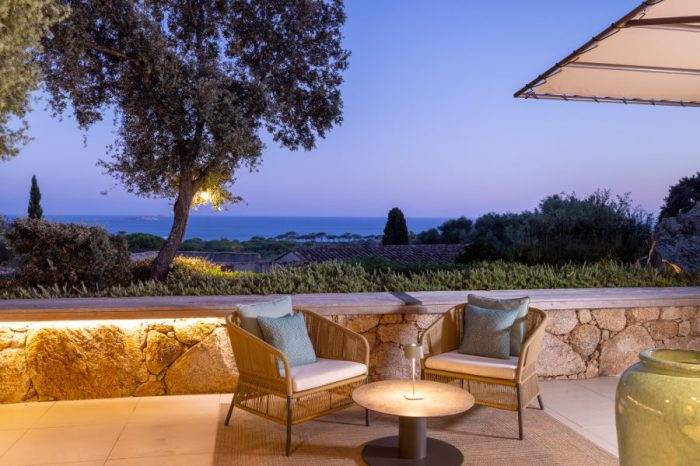 Hotel Les Bergeries de Palombaggia - Terrasse Deluxe Suite Meer